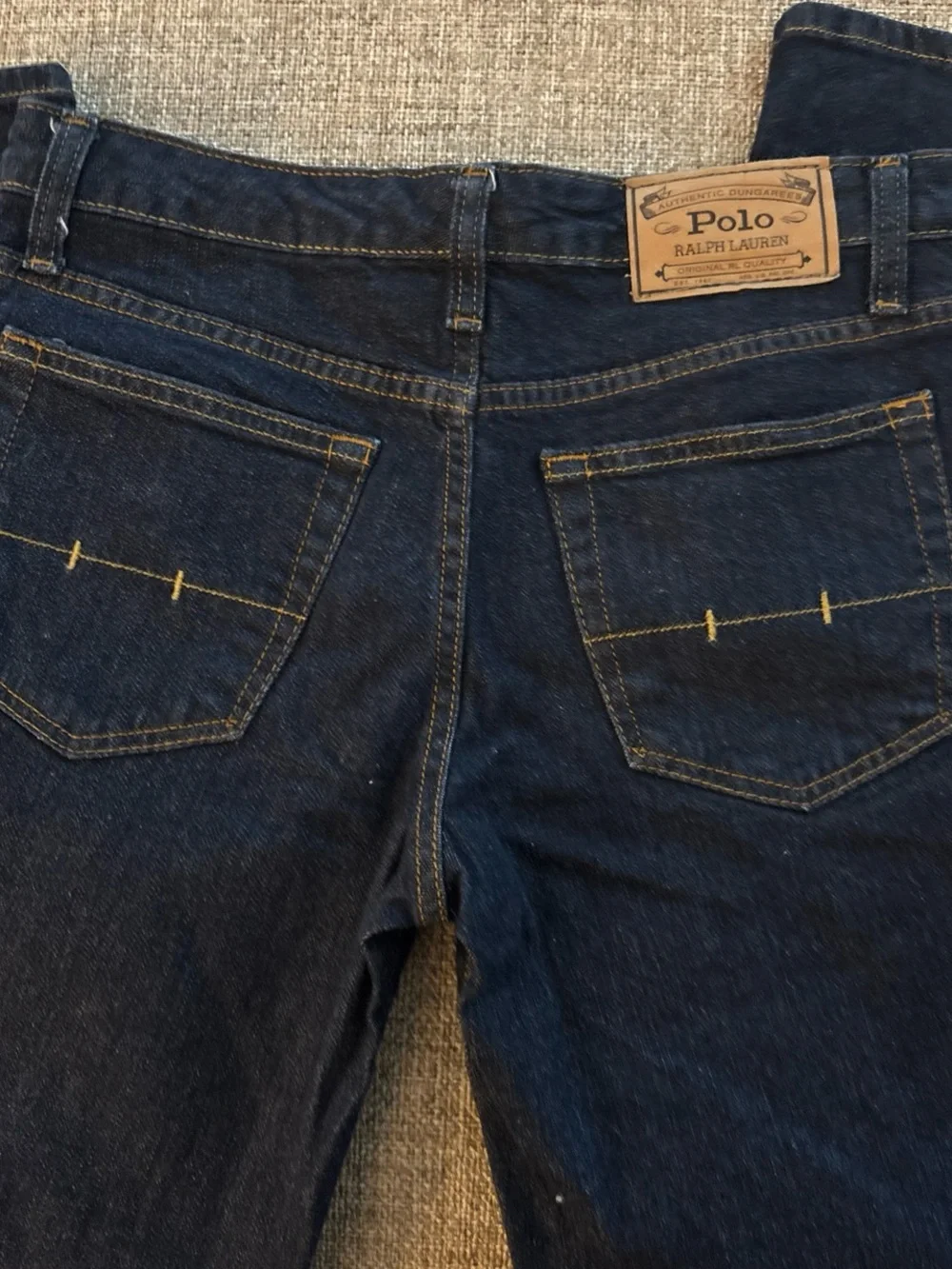 Ralph Lauren Girls Straight-Leg Jeans in Dark Blue Denim